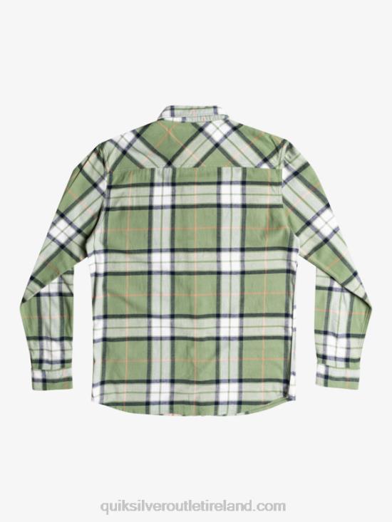 Men Quiksilver Linden Stretch Long Sleeve Flannel Shirt N02TD1427 loden frost linden stretch