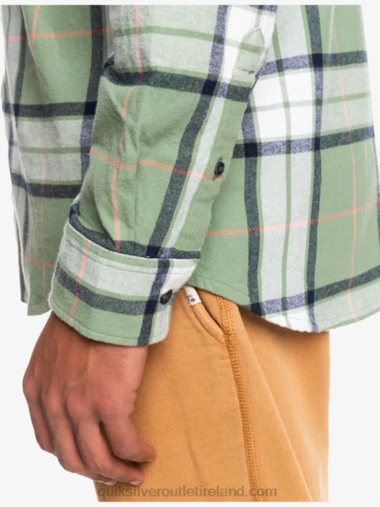 Men Quiksilver Linden Stretch Long Sleeve Flannel Shirt N02TD1427 loden frost linden stretch