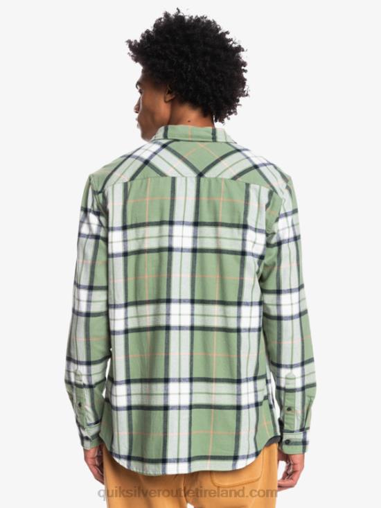 Men Quiksilver Linden Stretch Long Sleeve Flannel Shirt N02TD1427 loden frost linden stretch