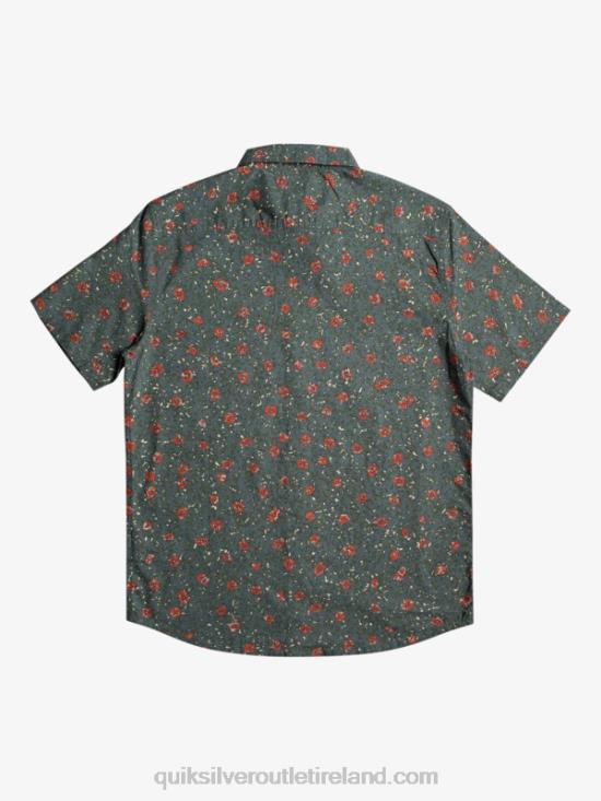 Men Quiksilver Mellow Fuzz Short Sleeve Shirt N02TD1231 dark slate mellow fuzz