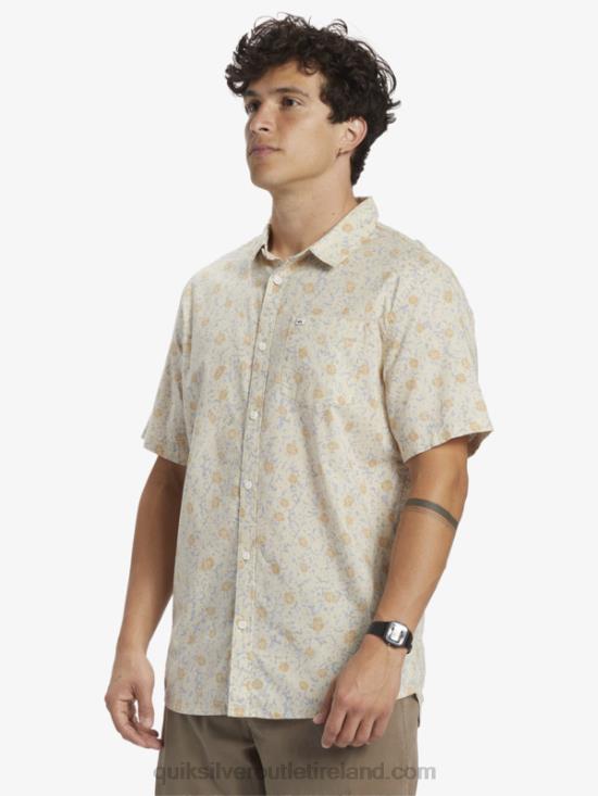 Men Quiksilver Mellow Fuzz Short Sleeve Shirt N02TD1232 birch mellow fuzz