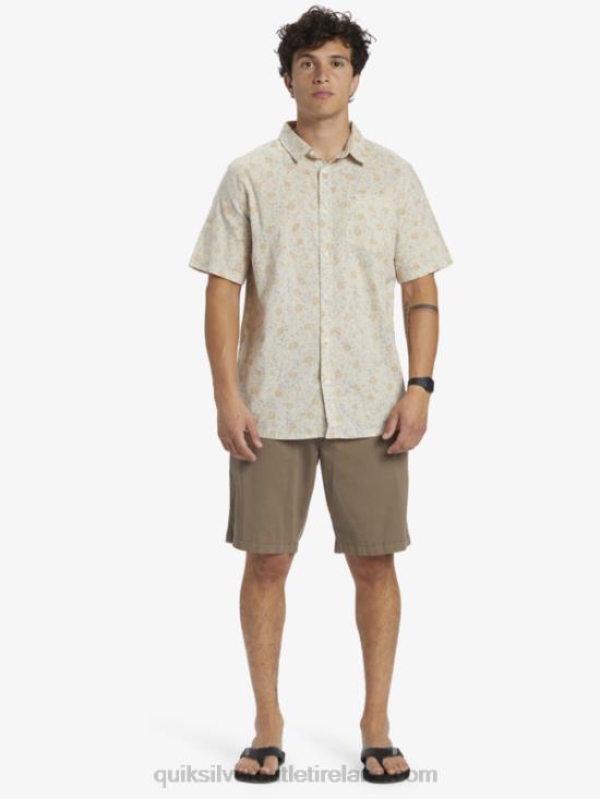 Men Quiksilver Mellow Fuzz Short Sleeve Shirt N02TD1232 birch mellow fuzz