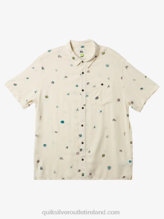 Men Quiksilver Minimark Short Sleeve Shirt N02TD1226 birch minimark