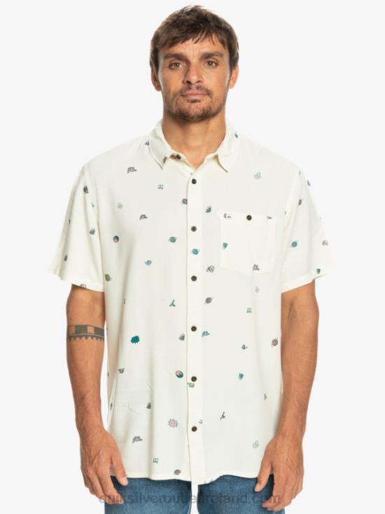 Men Quiksilver Minimark Short Sleeve Shirt N02TD1226 birch minimark