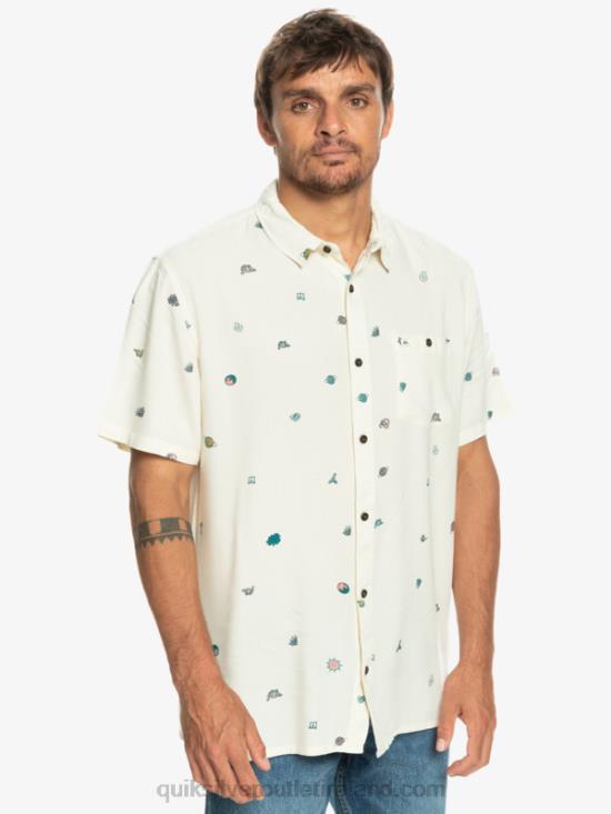 Men Quiksilver Minimark Short Sleeve Shirt N02TD1226 birch minimark