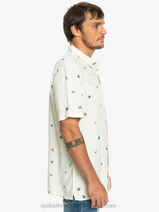 Men Quiksilver Minimark Short Sleeve Shirt N02TD1226 birch minimark