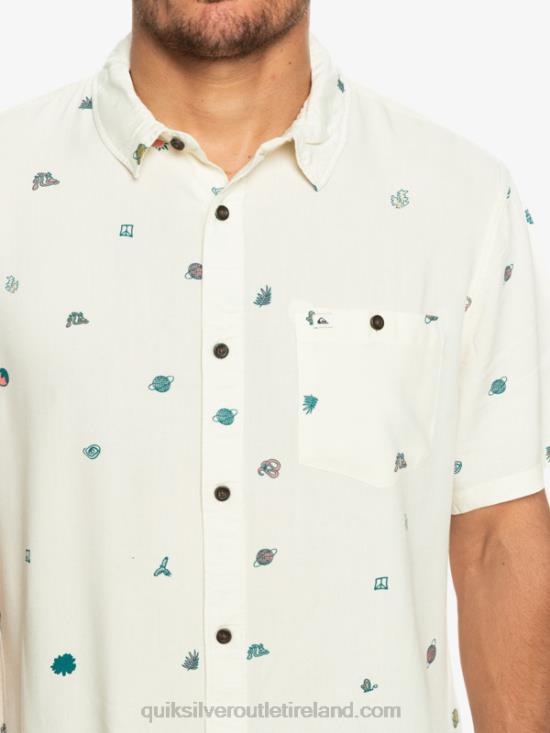 Men Quiksilver Minimark Short Sleeve Shirt N02TD1226 birch minimark