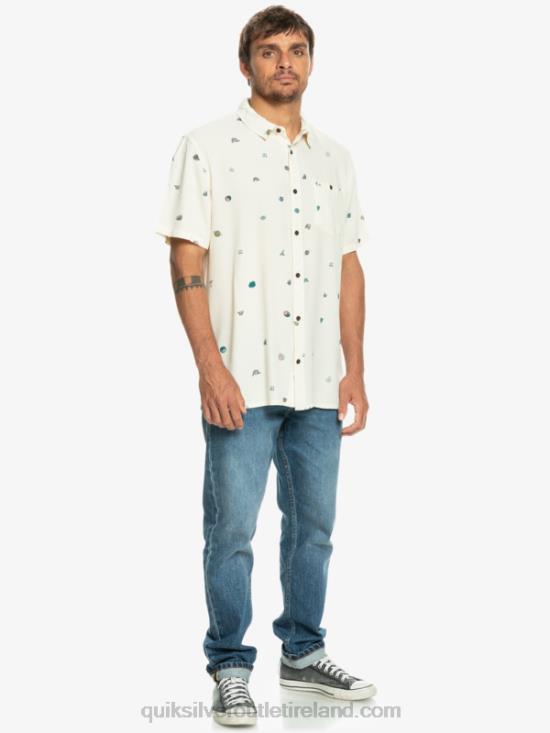 Men Quiksilver Minimark Short Sleeve Shirt N02TD1226 birch minimark
