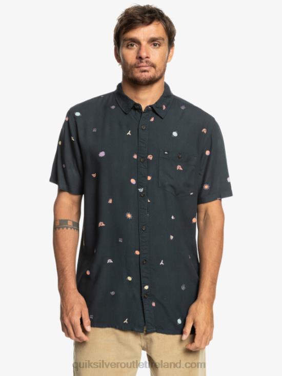 Men Quiksilver Minimark Short Sleeve Shirt N02TD1227 tarmac minimark