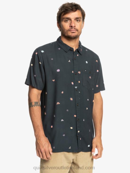 Men Quiksilver Minimark Short Sleeve Shirt N02TD1227 tarmac minimark