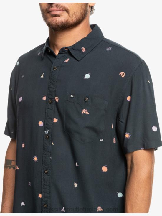 Men Quiksilver Minimark Short Sleeve Shirt N02TD1227 tarmac minimark