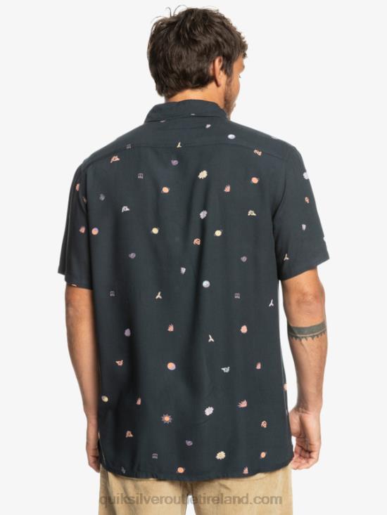 Men Quiksilver Minimark Short Sleeve Shirt N02TD1227 tarmac minimark