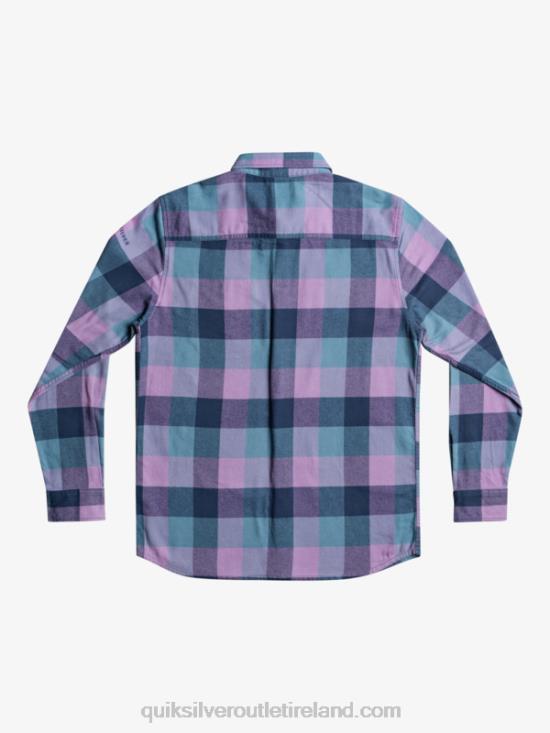 Men Quiksilver Motherfly Long Sleeve Flannel Shirt N02TD1572 insignia blue motherfly