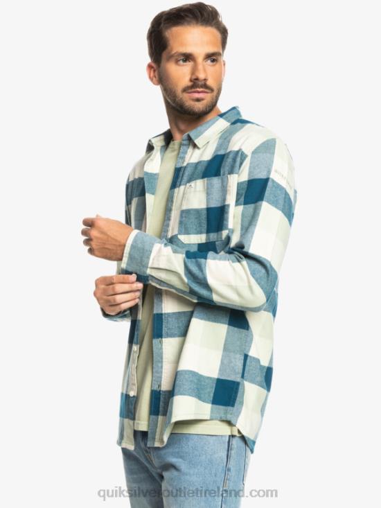 Men Quiksilver Motherfly Long Sleeve Flannel Shirt N02TD1573 desert sage motherfly