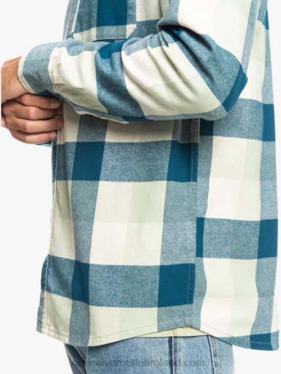 Men Quiksilver Motherfly Long Sleeve Flannel Shirt N02TD1573 desert sage motherfly