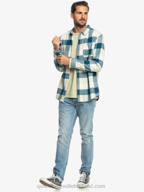 Men Quiksilver Motherfly Long Sleeve Flannel Shirt N02TD1573 desert sage motherfly