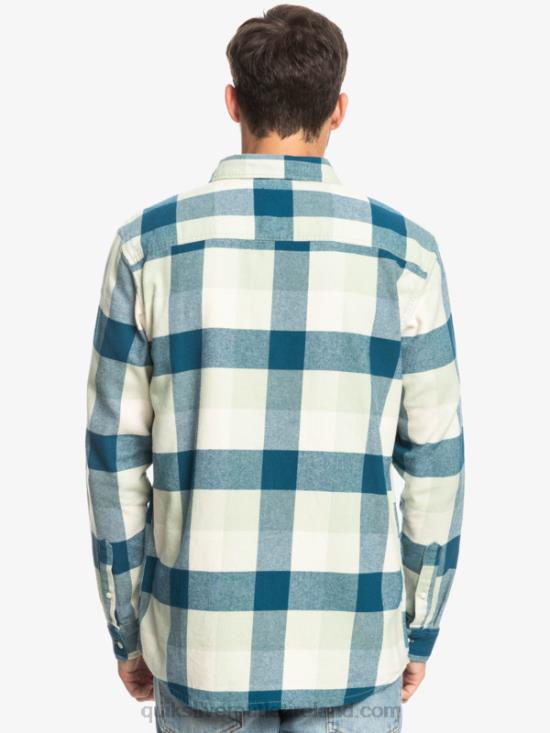 Men Quiksilver Motherfly Long Sleeve Flannel Shirt N02TD1573 desert sage motherfly
