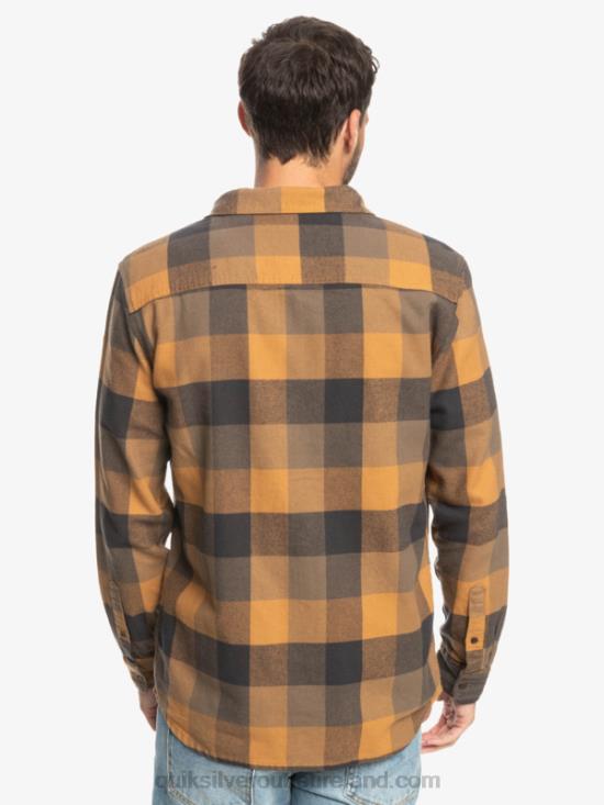 Men Quiksilver Motherfly Long Sleeve Flannel Shirt N02TD1574 brown sugar motherfly