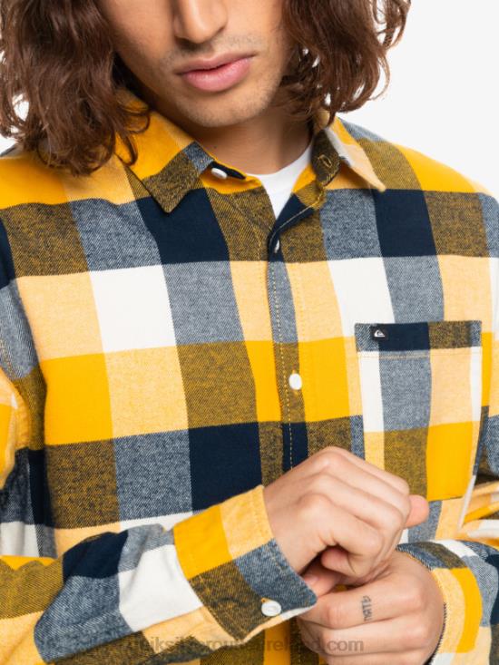 Men Quiksilver Motherfly Long Sleeve Flannel Shirt N02TD1575 birch motherfly 223