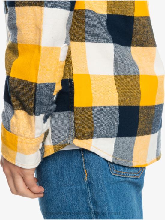 Men Quiksilver Motherfly Long Sleeve Flannel Shirt N02TD1575 birch motherfly 223