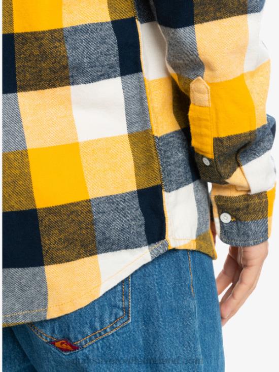 Men Quiksilver Motherfly Long Sleeve Flannel Shirt N02TD1575 birch motherfly 223