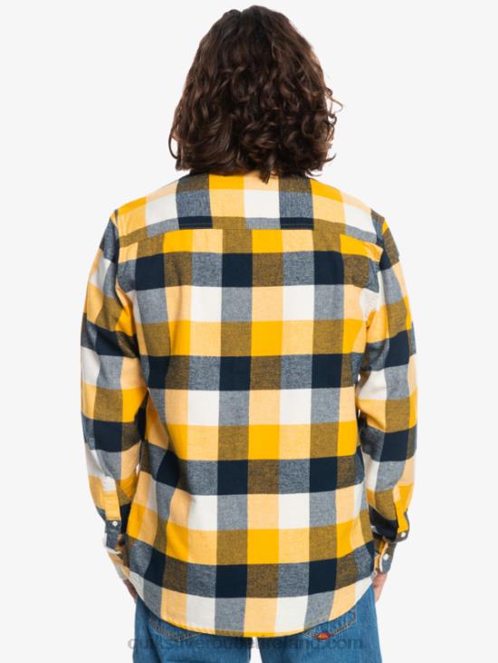 Men Quiksilver Motherfly Long Sleeve Flannel Shirt N02TD1575 birch motherfly 223