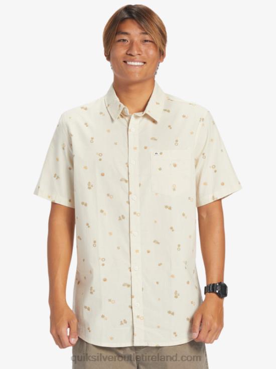 Men Quiksilver Peaceful Rave Short Sleeve Shirt N02TD590 birch peaceful rave ss