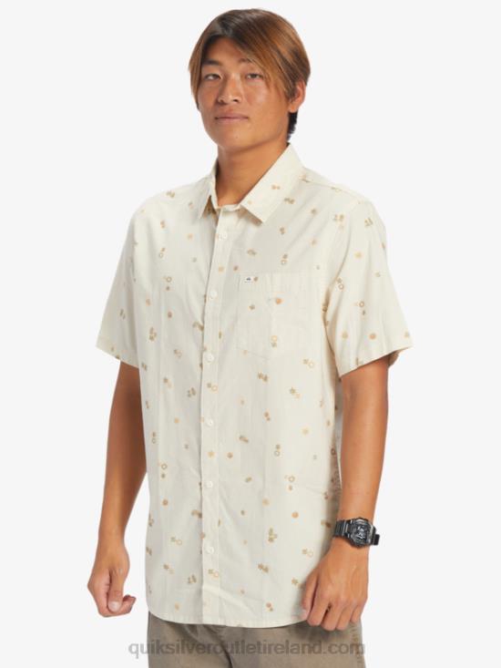Men Quiksilver Peaceful Rave Short Sleeve Shirt N02TD590 birch peaceful rave ss