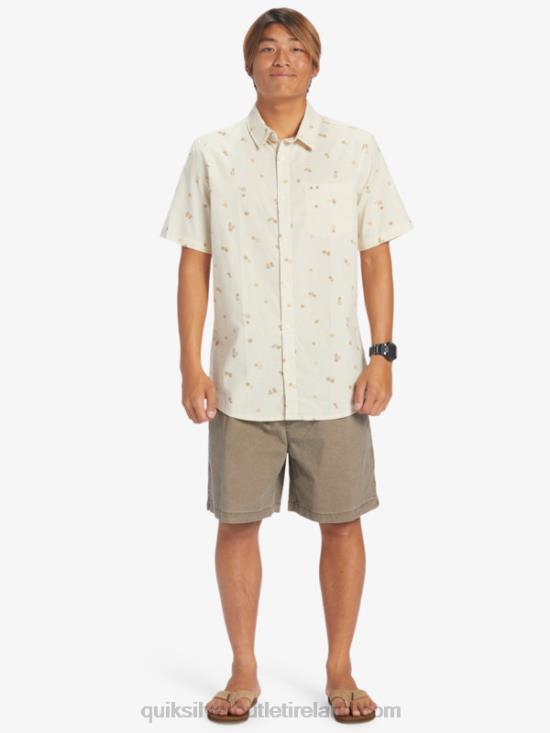 Men Quiksilver Peaceful Rave Short Sleeve Shirt N02TD590 birch peaceful rave ss