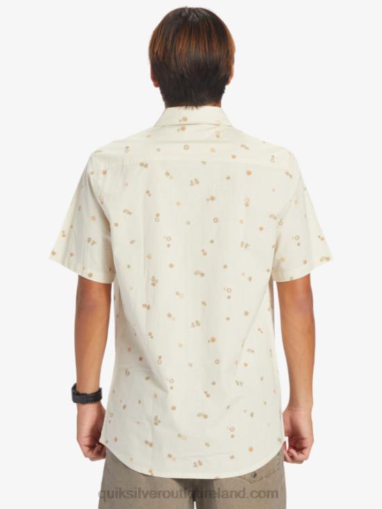 Men Quiksilver Peaceful Rave Short Sleeve Shirt N02TD590 birch peaceful rave ss