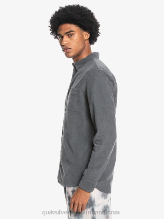 Men Quiksilver Smoke Trail Long Sleeve Shirt N02TD1223 iron gate