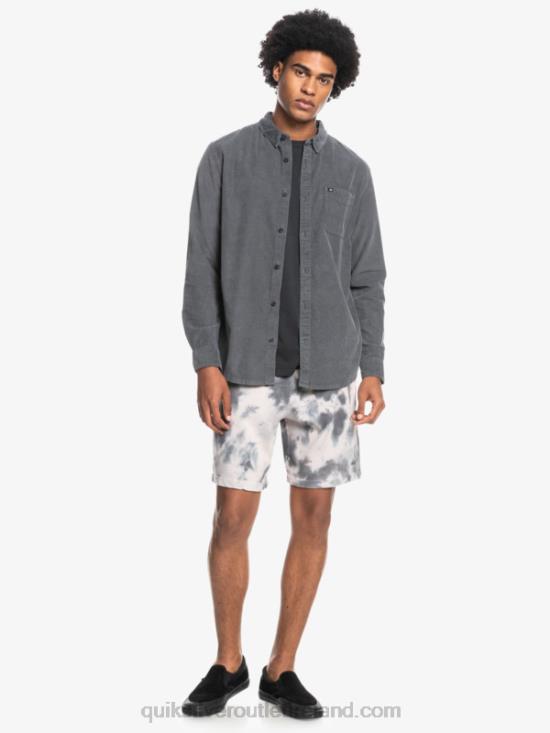 Men Quiksilver Smoke Trail Long Sleeve Shirt N02TD1223 iron gate