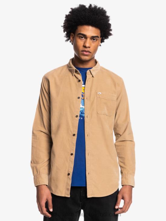 Men Quiksilver Smoke Trail Long Sleeve Shirt N02TD1224 tannin