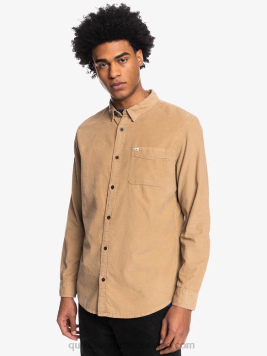 Men Quiksilver Smoke Trail Long Sleeve Shirt N02TD1224 tannin