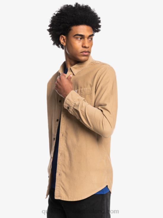 Men Quiksilver Smoke Trail Long Sleeve Shirt N02TD1224 tannin