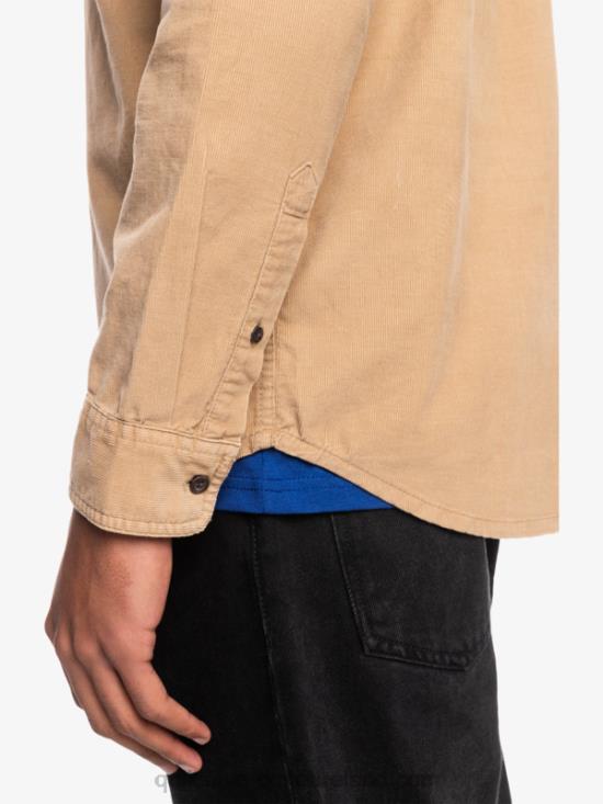 Men Quiksilver Smoke Trail Long Sleeve Shirt N02TD1224 tannin