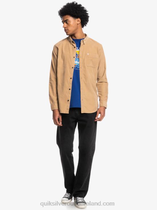 Men Quiksilver Smoke Trail Long Sleeve Shirt N02TD1224 tannin