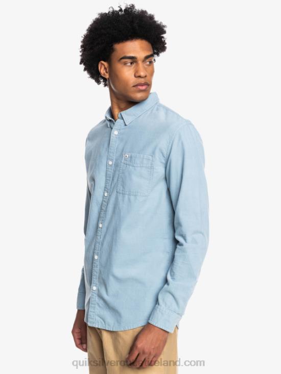 Men Quiksilver Smoke Trail Long Sleeve Shirt N02TD1225 ashley blue