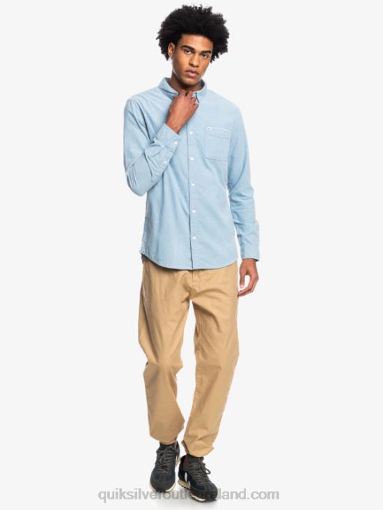 Men Quiksilver Smoke Trail Long Sleeve Shirt N02TD1225 ashley blue