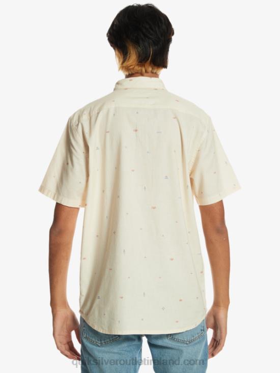 Men Quiksilver Spaced Out Short Sleeve Shirt N02TD1630 birch spaced out