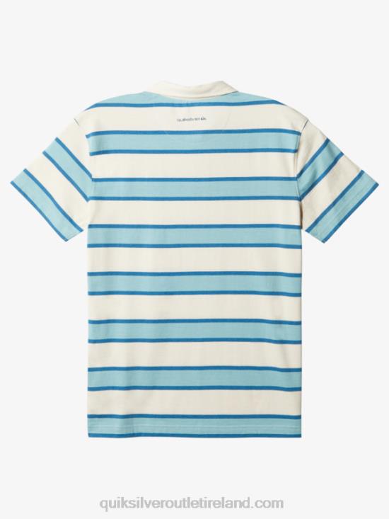 Men Quiksilver Stripe Lite Short Sleeve Polo Shirt N02TD1622 birch striped lite 3