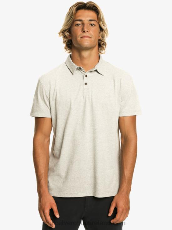 Men Quiksilver Sunset Cruise Short Sleeve Polo Shirt N02TD475 light grey heather