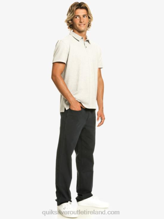 Men Quiksilver Sunset Cruise Short Sleeve Polo Shirt N02TD475 light grey heather