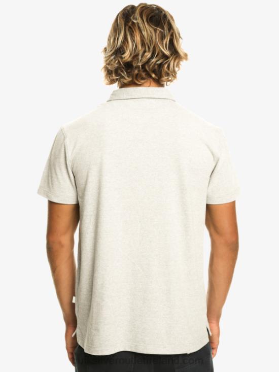 Men Quiksilver Sunset Cruise Short Sleeve Polo Shirt N02TD475 light grey heather