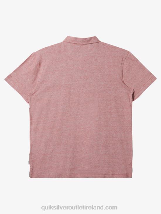 Men Quiksilver Sunset Cruise Short Sleeve Polo Shirt N02TD478 red ochre