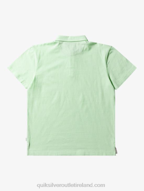 Men Quiksilver Sunset Cruise Short Sleeve Polo Shirt N02TD479 paradise green