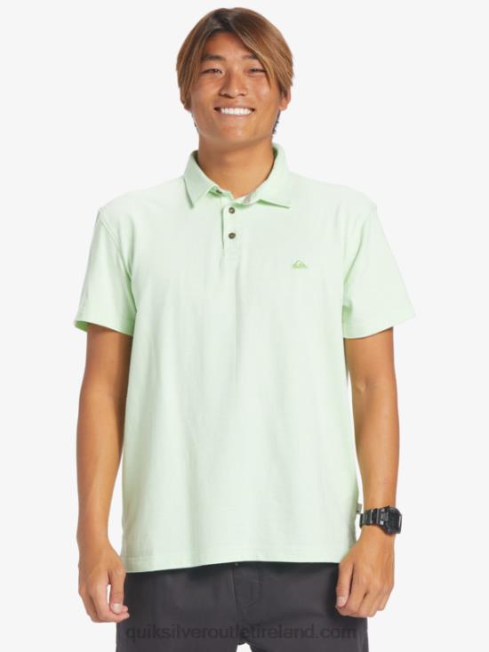 Men Quiksilver Sunset Cruise Short Sleeve Polo Shirt N02TD479 paradise green