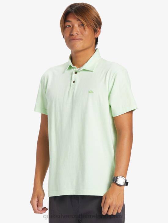 Men Quiksilver Sunset Cruise Short Sleeve Polo Shirt N02TD479 paradise green