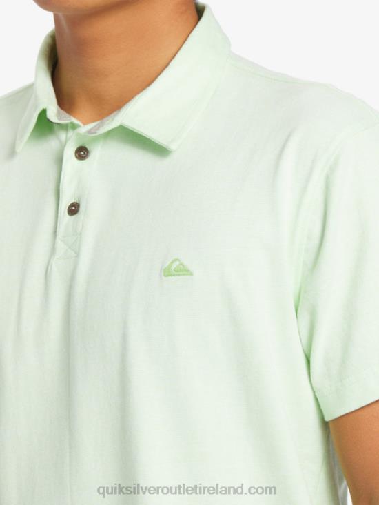 Men Quiksilver Sunset Cruise Short Sleeve Polo Shirt N02TD479 paradise green