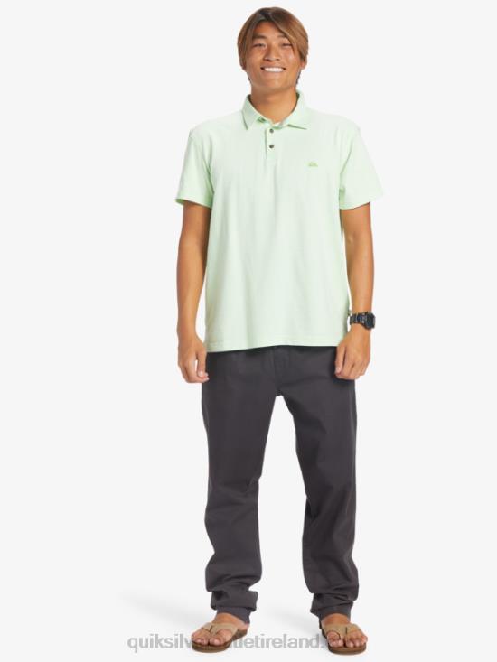 Men Quiksilver Sunset Cruise Short Sleeve Polo Shirt N02TD479 paradise green